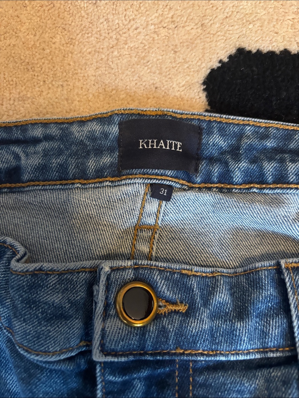 Khaite Alissa Classic Blue Women's Straight-Leg Jeans 31 - Picture 2 of 3